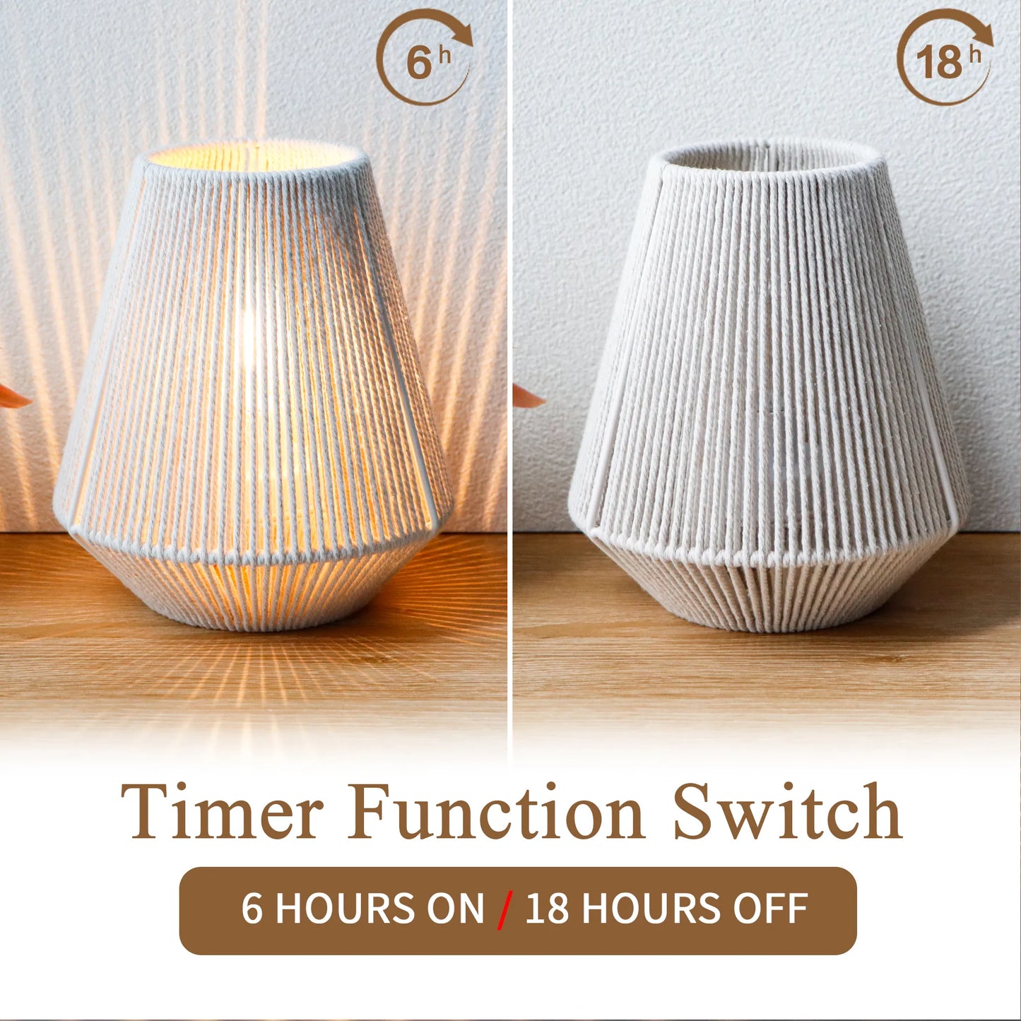 Set of 2 8" H Woven Lampshade Table Lamps