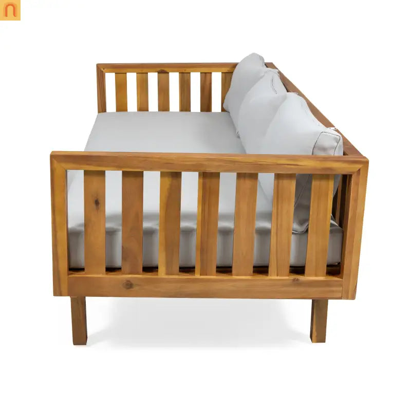 Sofa Modern Daybed Wood Teak Acacia Cushions Water Resistant 67 Inch Wide