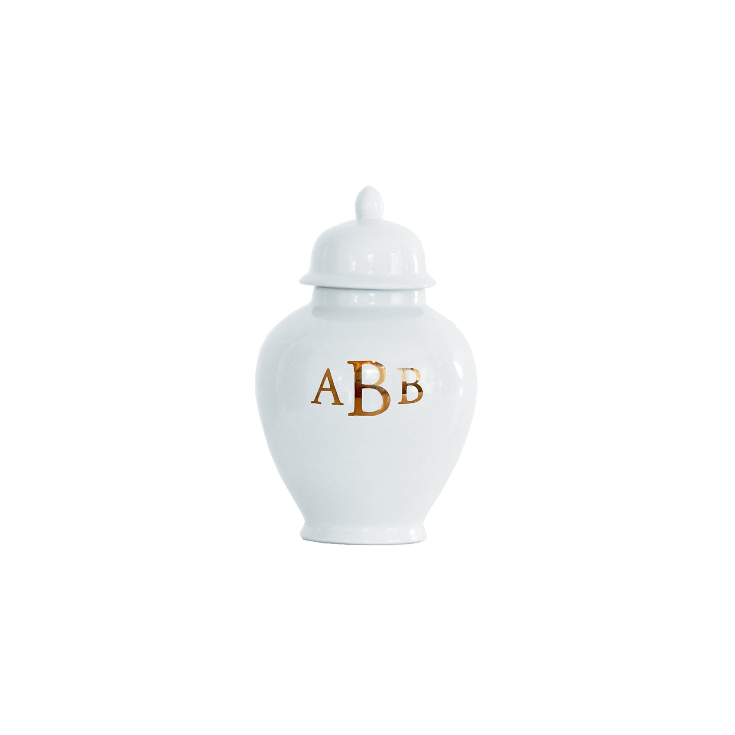 Classic Monogram Ginger Jars in Hydrangea Light Blue