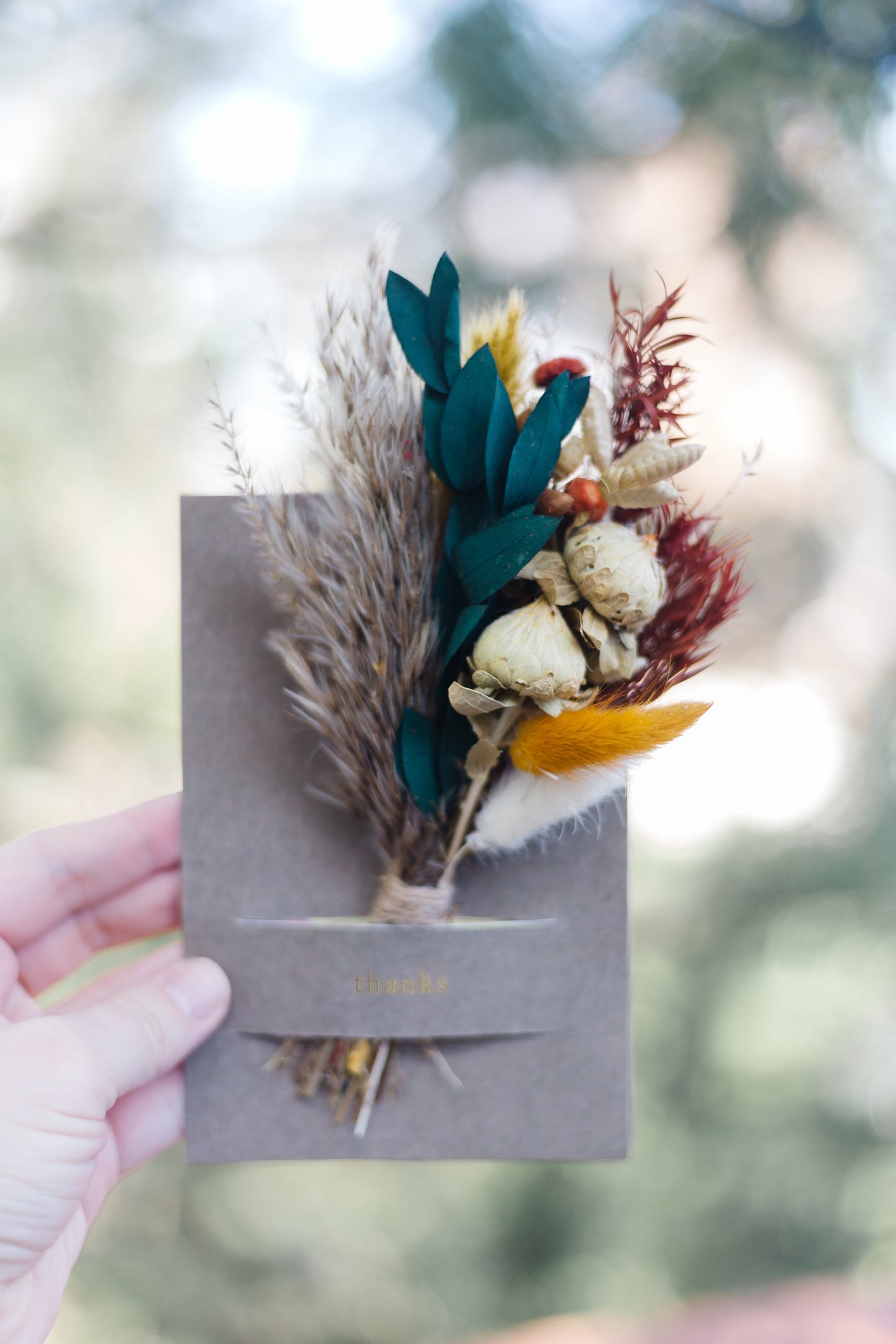 Congrats Mini Bouquet Card | Dried Flowers Greeting Card