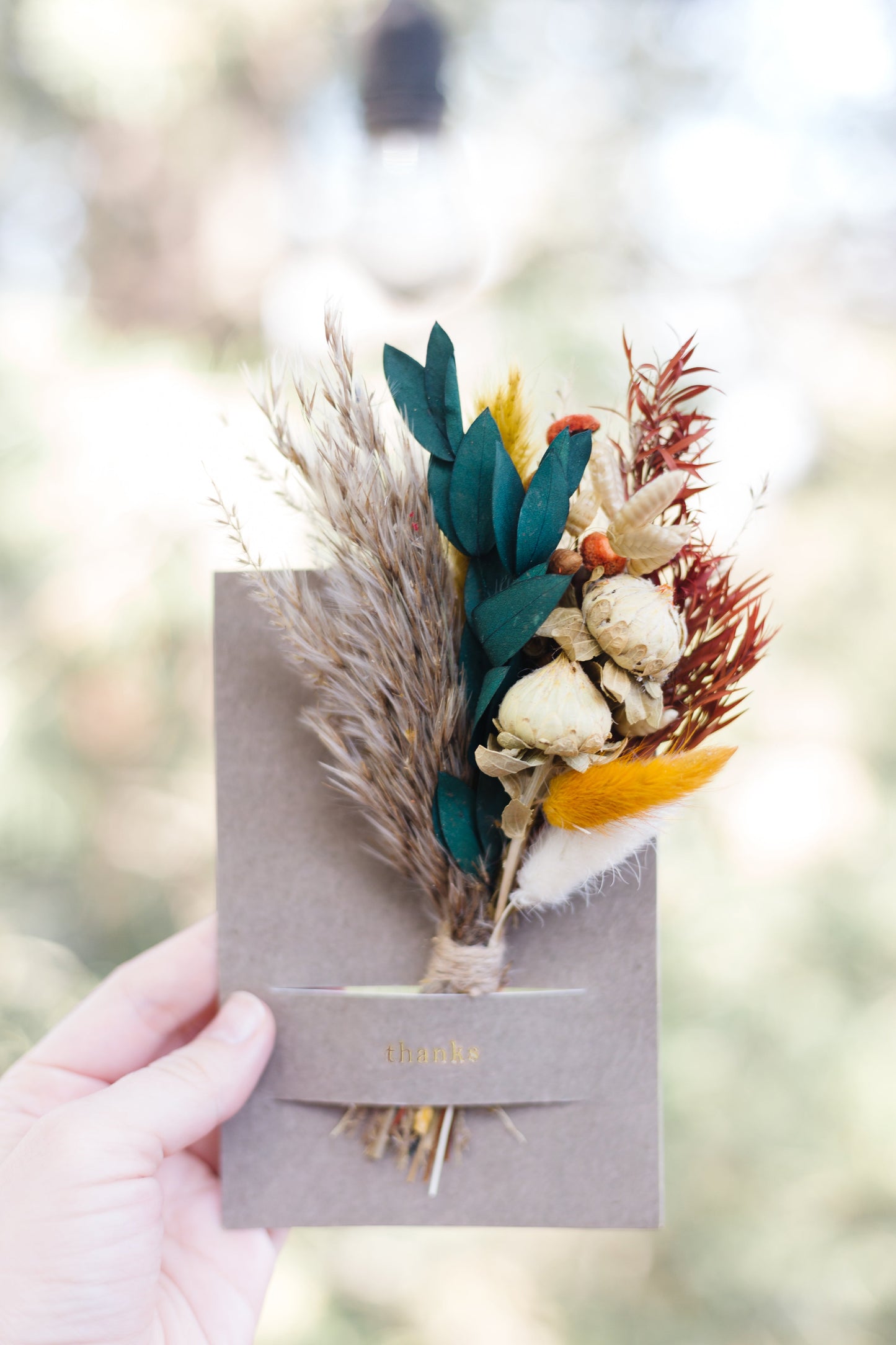 I Love You Mini Bouquet Card | Dried Flower Greeting Card