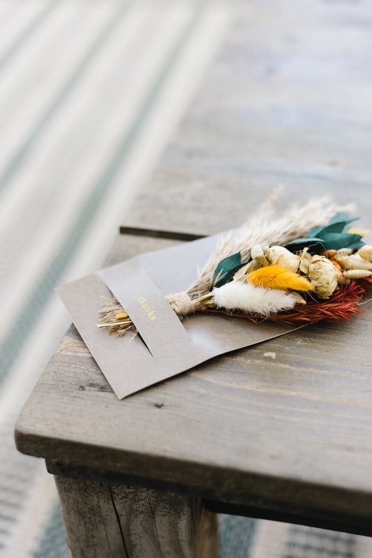 I Love You Mini Bouquet Card | Dried Flower Greeting Card