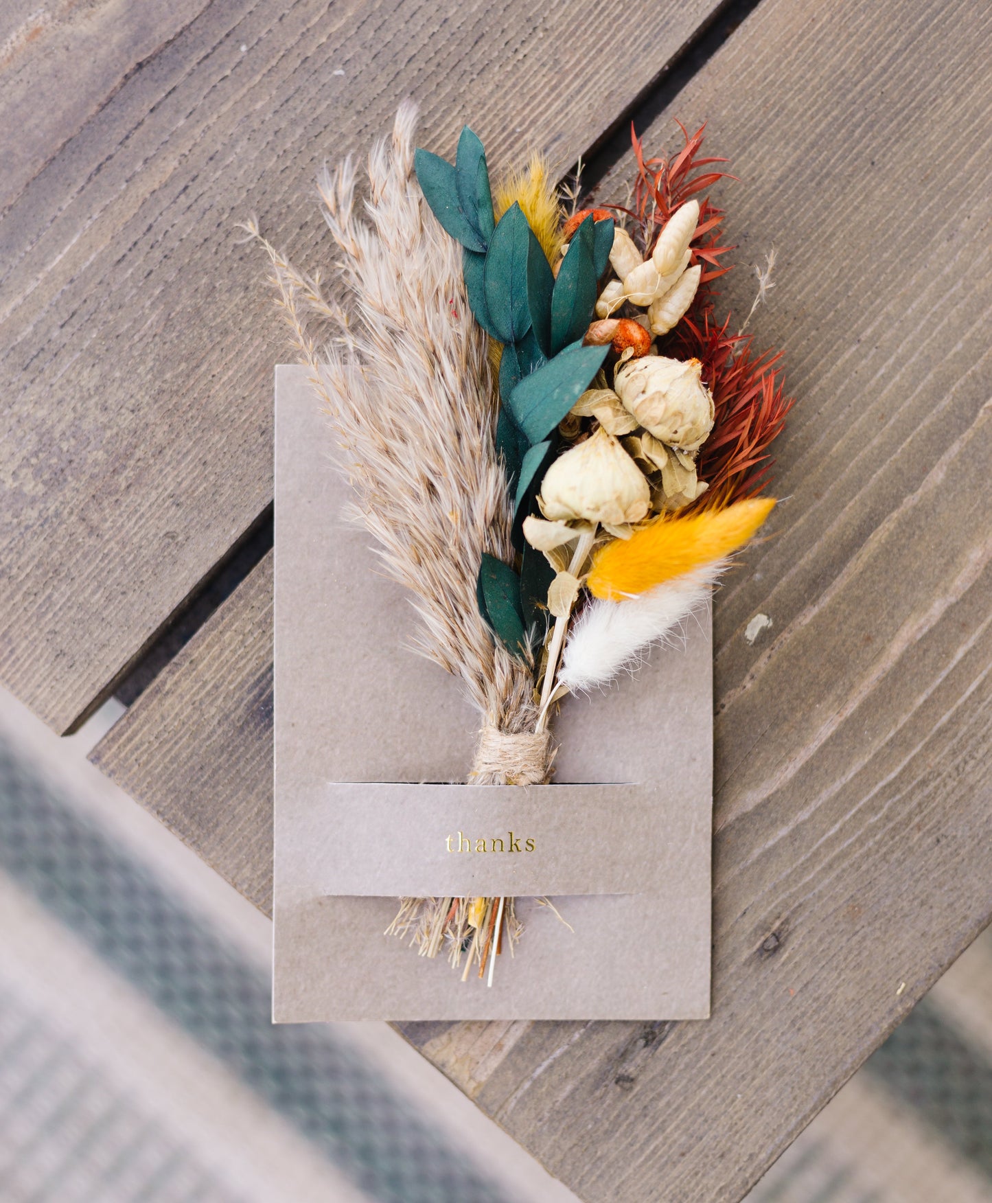 I Love You Mini Bouquet Card | Dried Flower Greeting Card