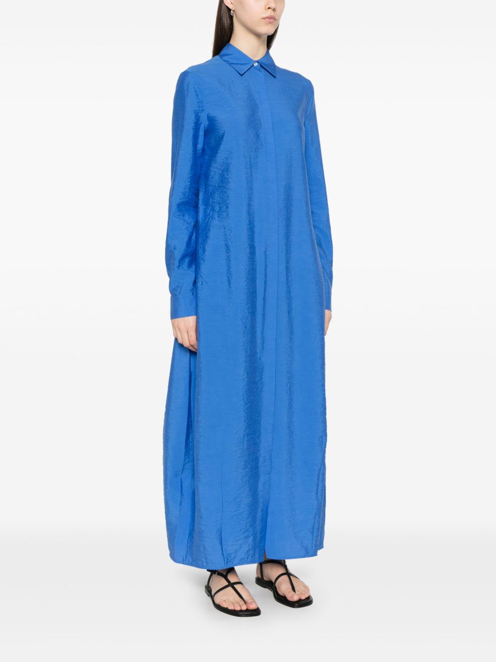 Toteme Women Blue Silk Chemisier Dress