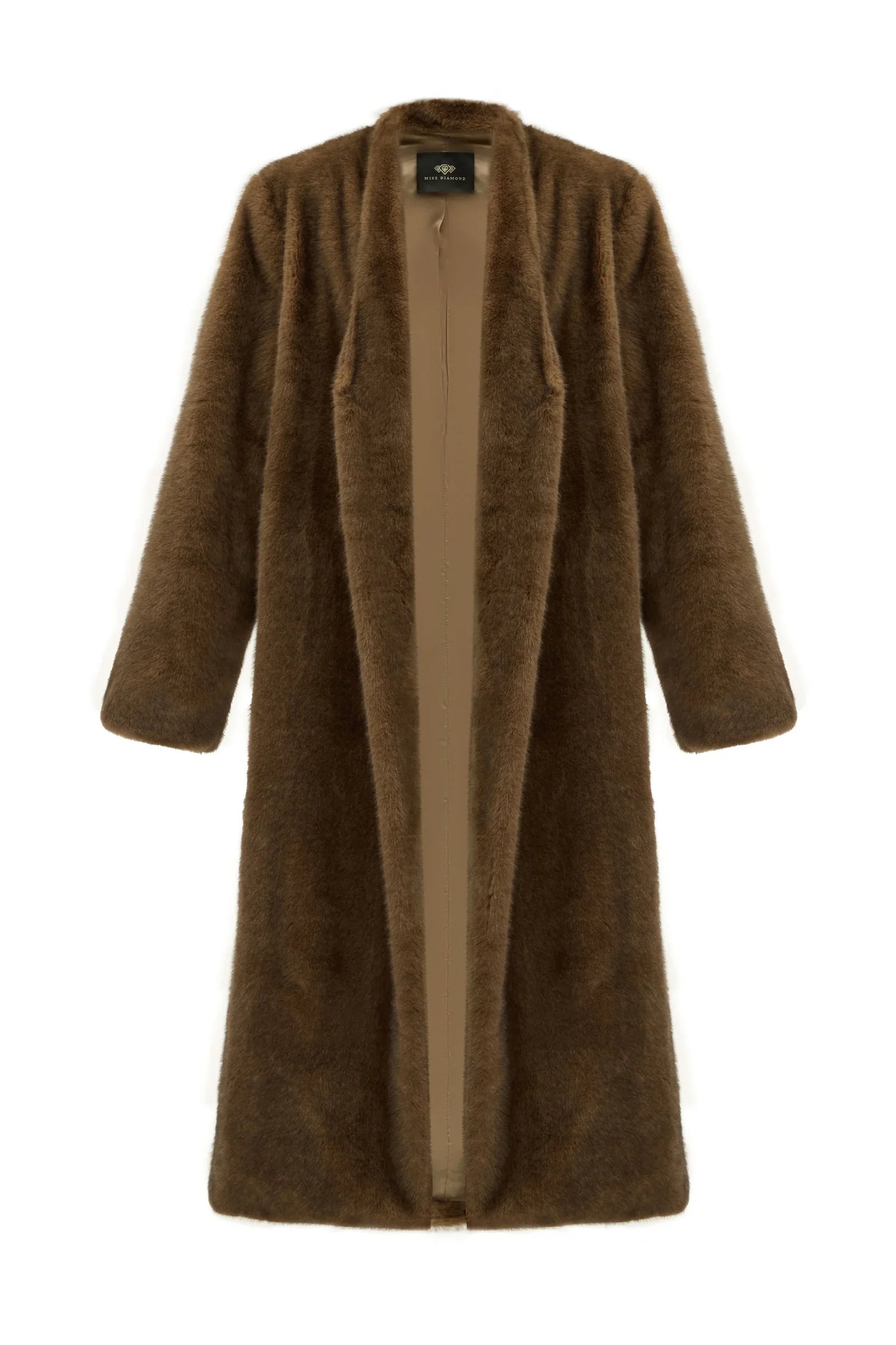 Sylvie Iconic Statement Fiber Coat in Walnut