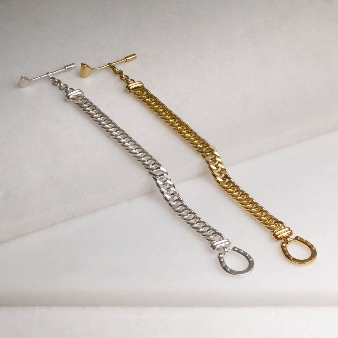 Cavaletti - T Bar Horseshoe Clasp Bracelet in Silver