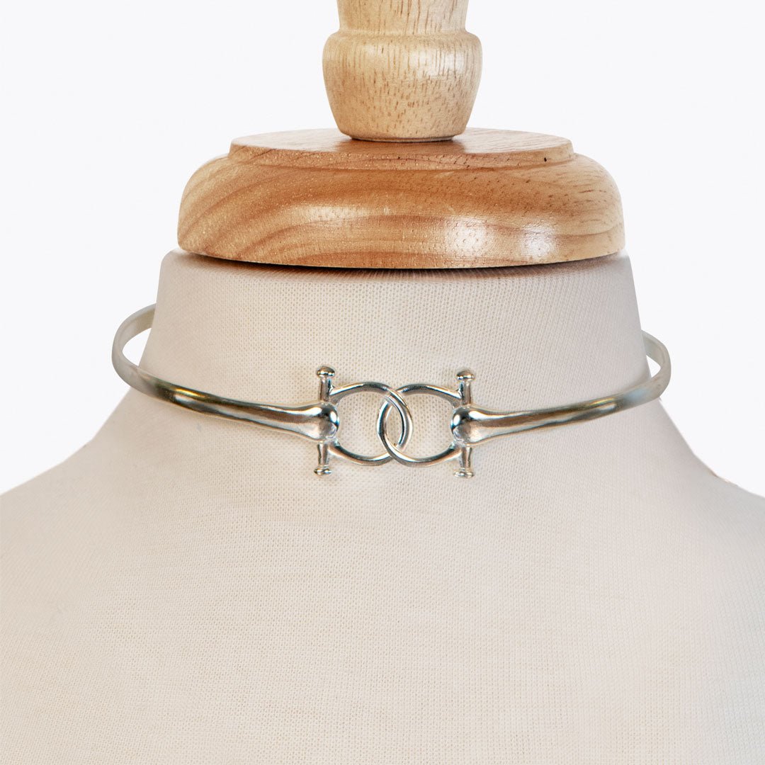 Talisman - Equestrian Horse Bit Choker Necklace in Silver