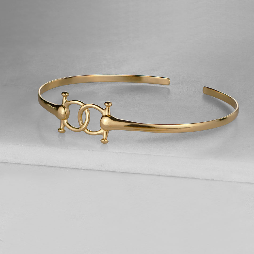 Talisman - Equestrian Horse Bit Bracelet in Gold