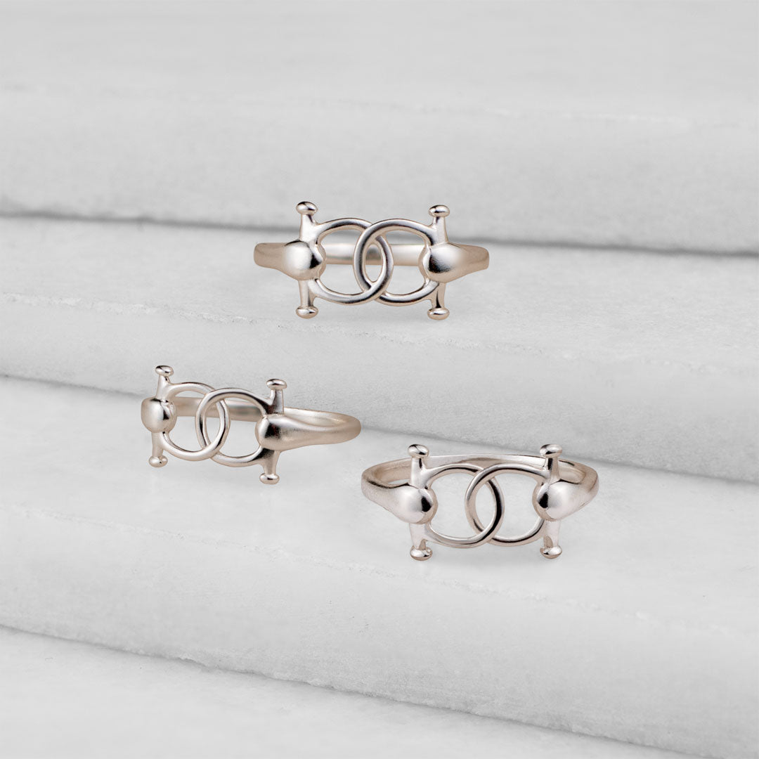 Talisman - Horse Bit Equestrian Ring in Silver