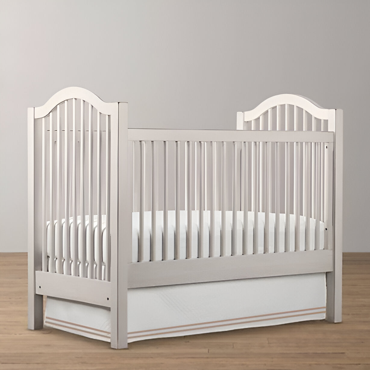Double Embroidery Cotton Crib Skirt