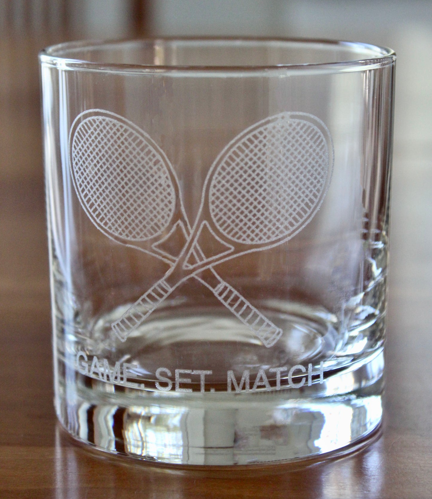 Tennis Engraved Glasses - "Game.Set.Match"