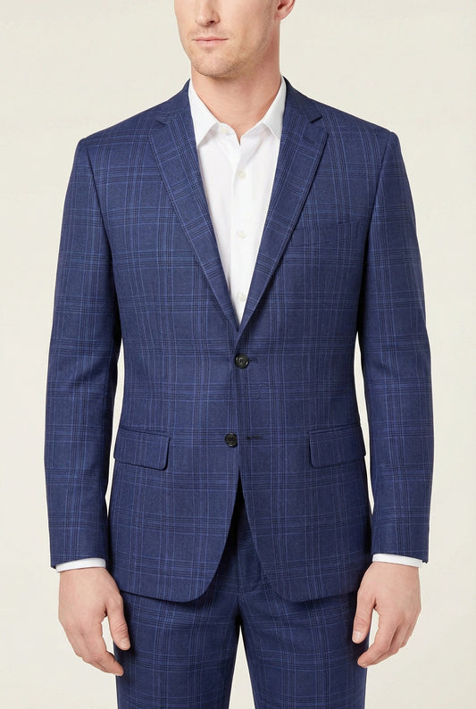 Lauren by Ralph Lauren Mens Blazer Short Plaid Linen, Size 44S