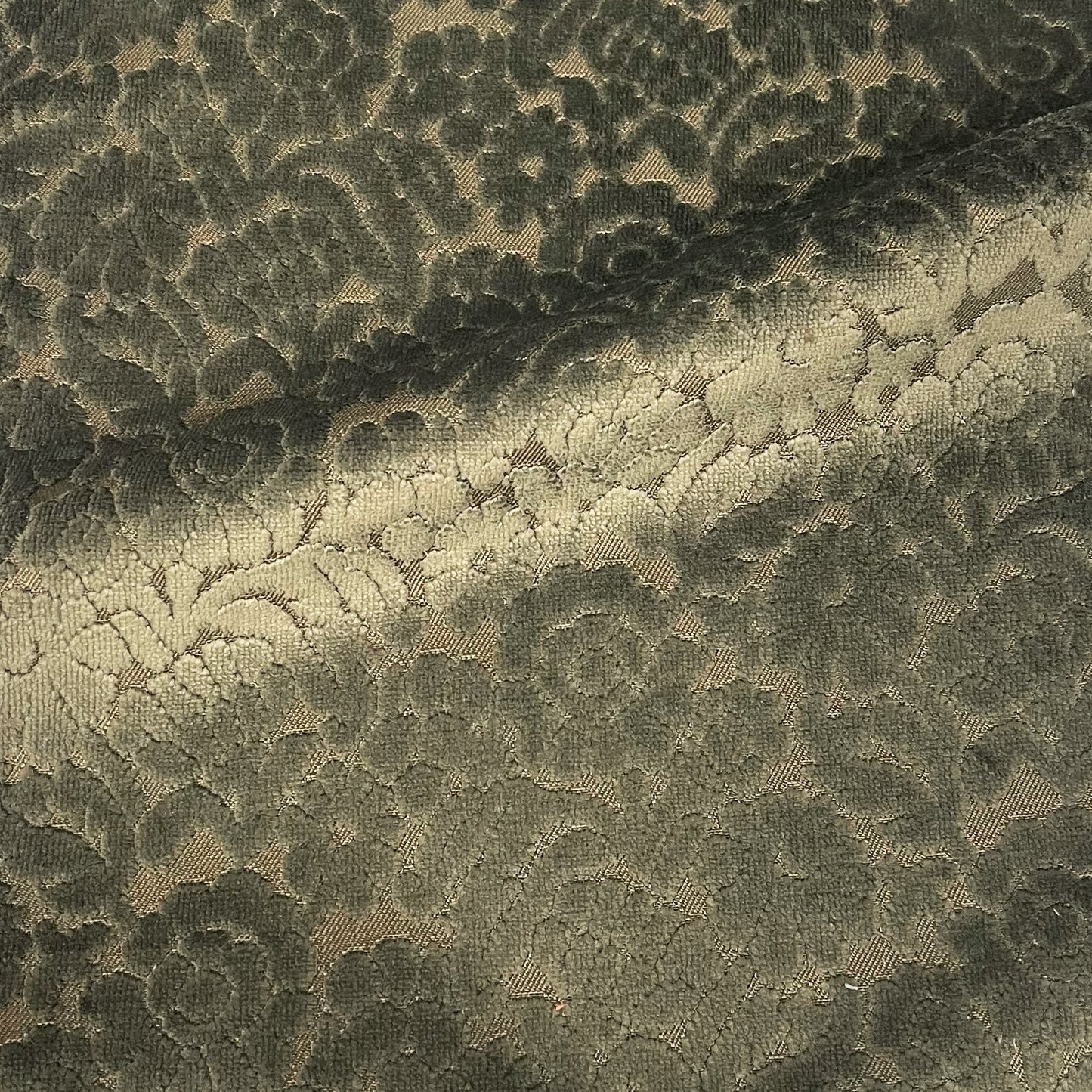 ELEANOR - BOTANICAL FLAIR CUT VELVET UPHOLSTERY FABRIC BY THE YARD