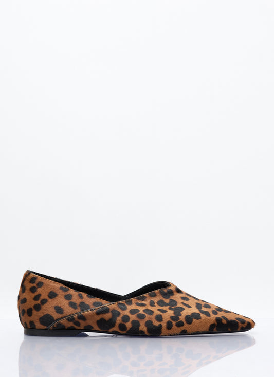 Toteme The Everyday Leopard Pony Hair Flats