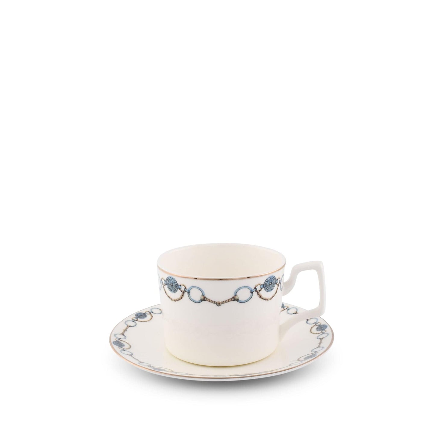 Amarillo Concho Pattern Bone China Cup and Saucer