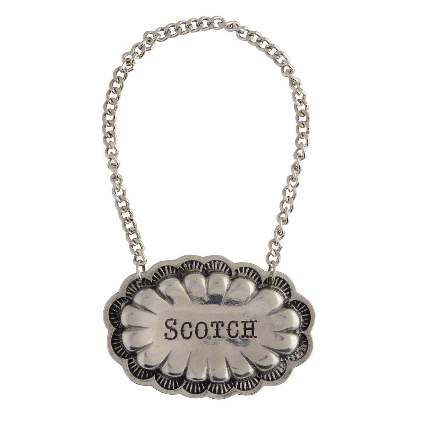 Pewter Western Decanter Tags