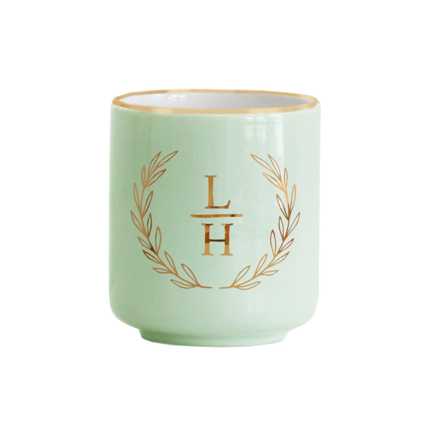 Laurel Monogram Vase