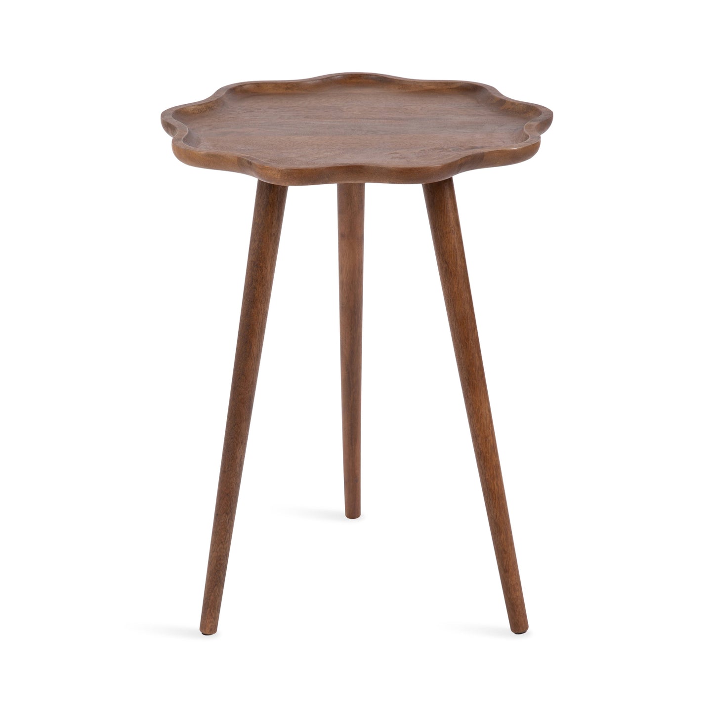 Alezar Scallop Wood Side Table